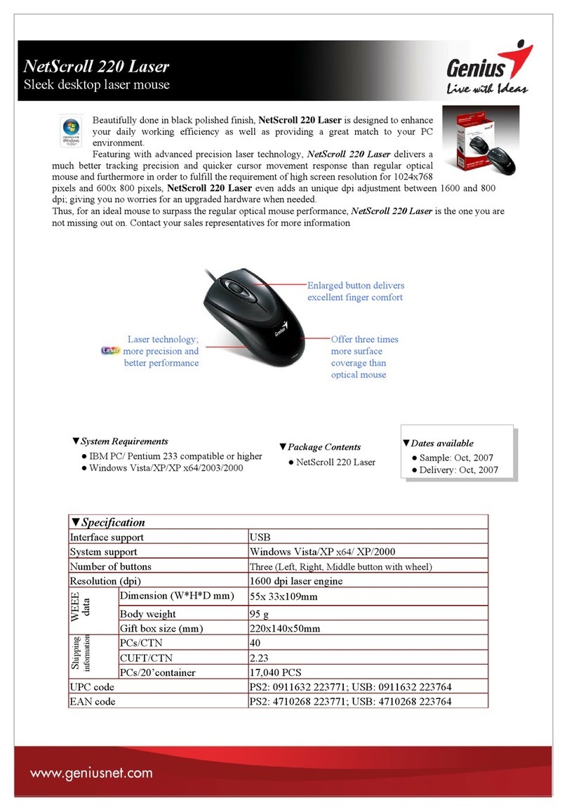 Genius NETSCROLL 220 LASER User manual