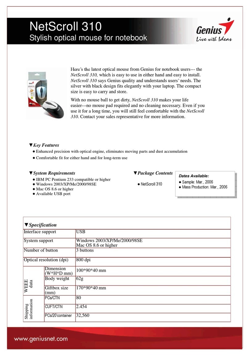 Genius NETSCROLL 310 User manual
