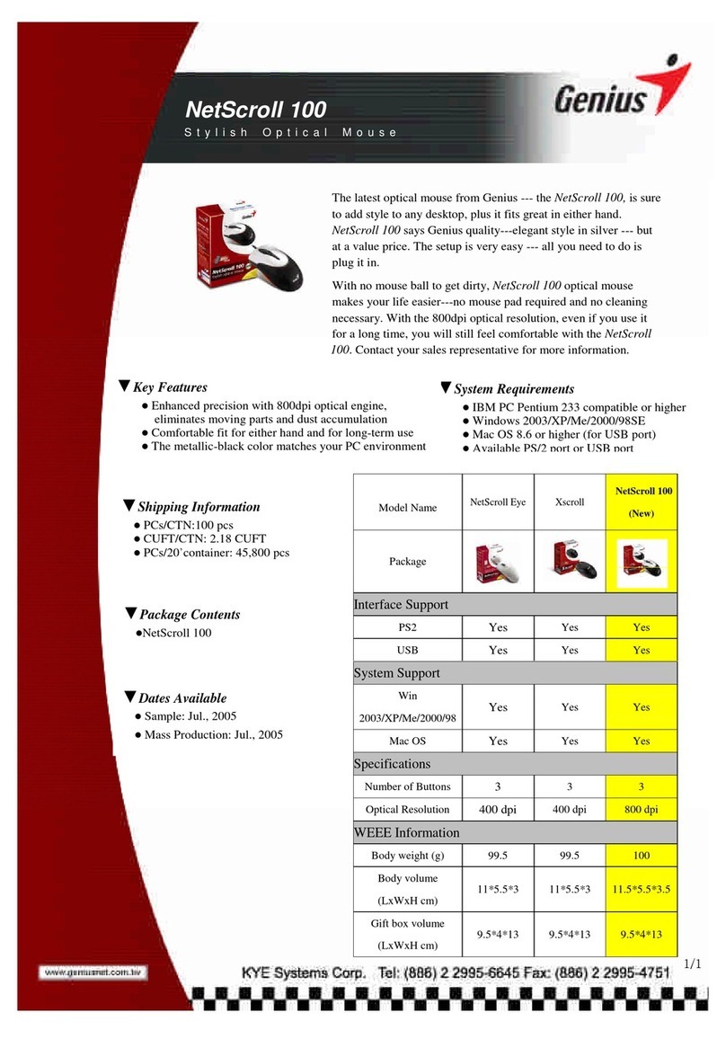 Genius NETSCROLL 100 User manual Genius NETSCROLL 100 User manual