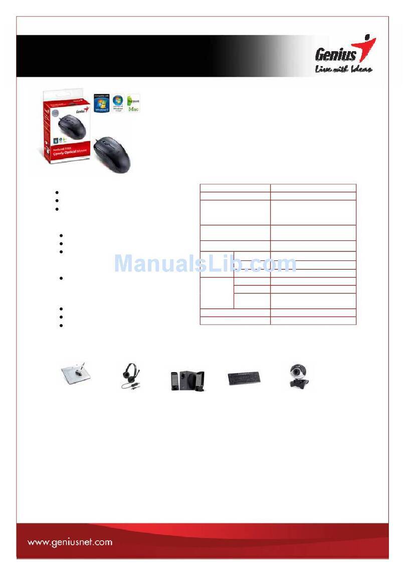 Genius NETSCROLL 110X User manual Genius NETSCROLL 110X User manual