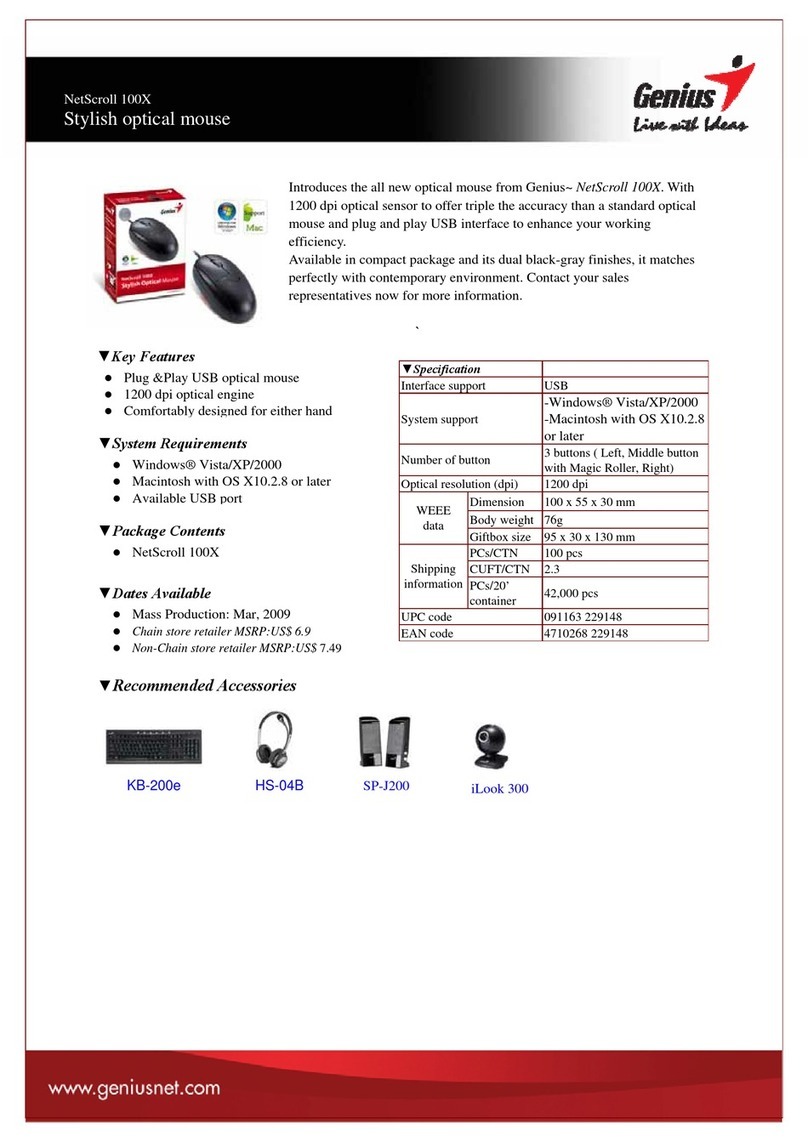 Genius NETSCROLL 100X datasheet