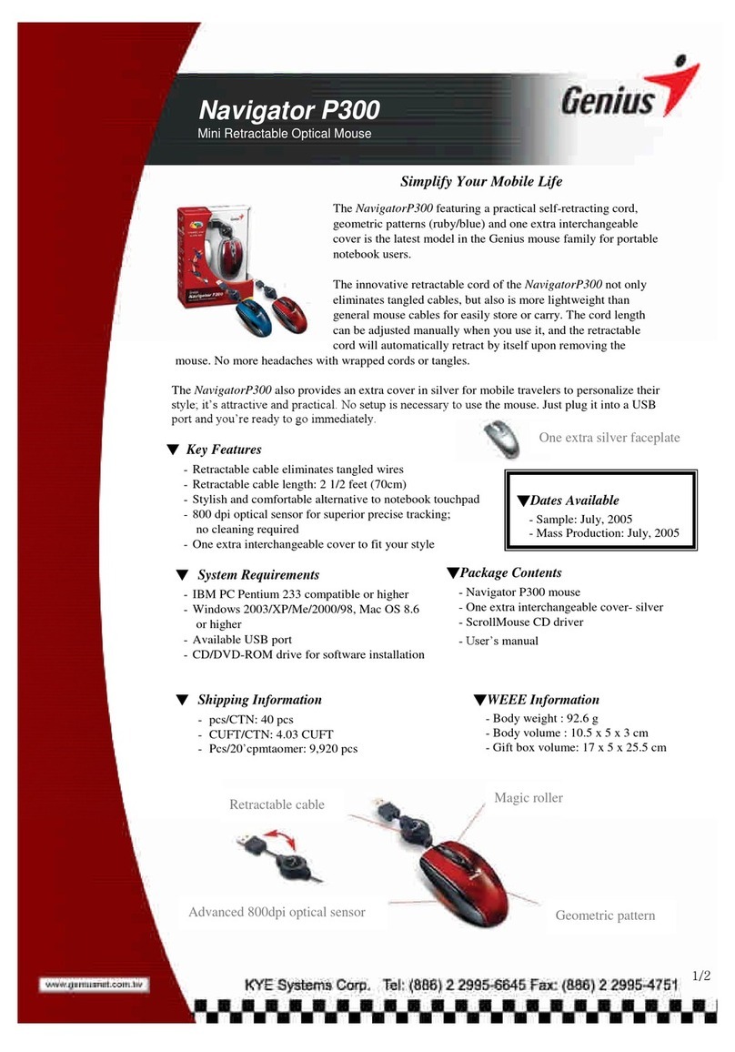 Genius NAVIGATOR P300 User manual Genius NAVIGATOR P300 User manual
