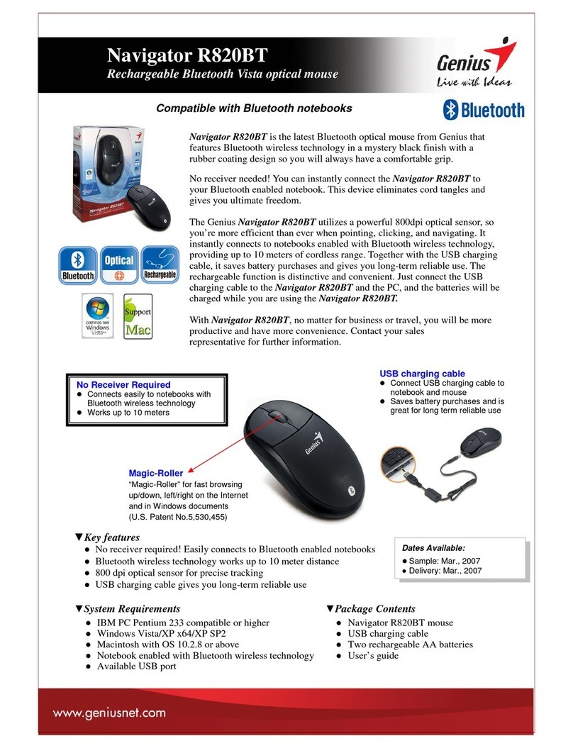 Genius NAVIGATOR R820BT datasheet