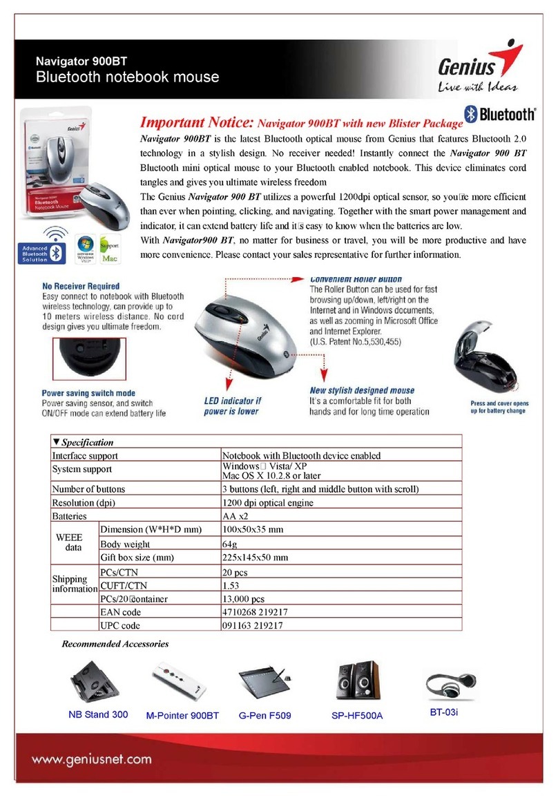 Genius NAVIGATOR 900BT User manual