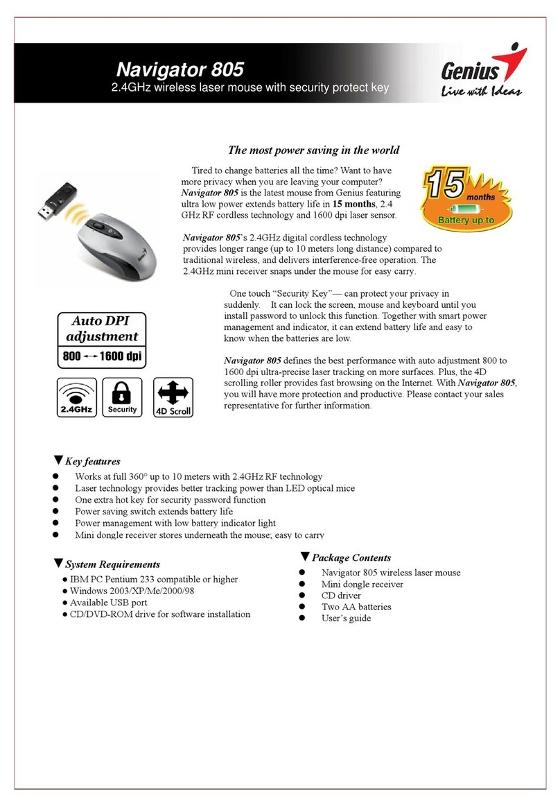 Genius NAVIGATOR 805 datasheet