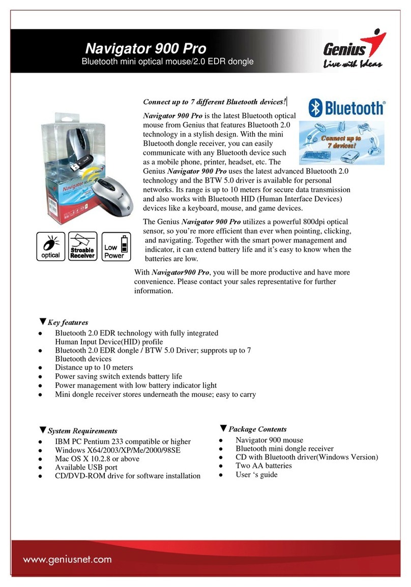 Genius NAVIGATOR 900 PRO User manual