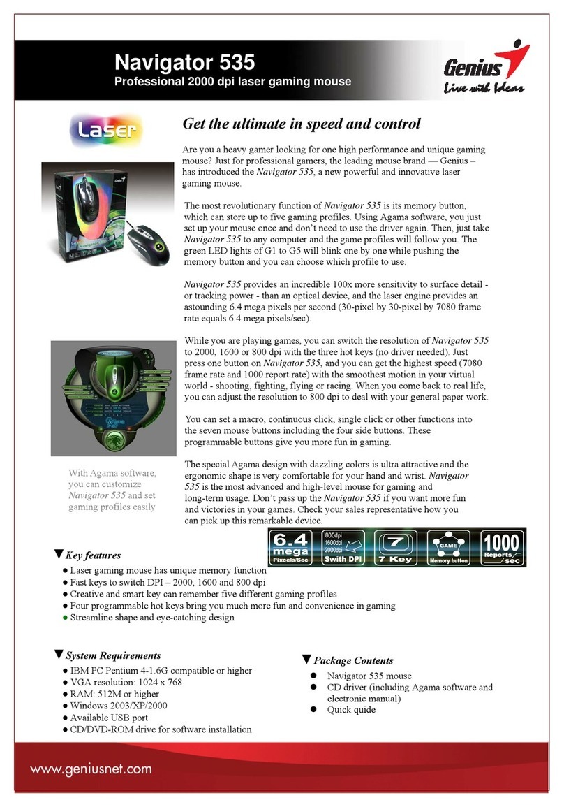 Genius NAVIGATOR 535 User manual Genius NAVIGATOR 535 User manual