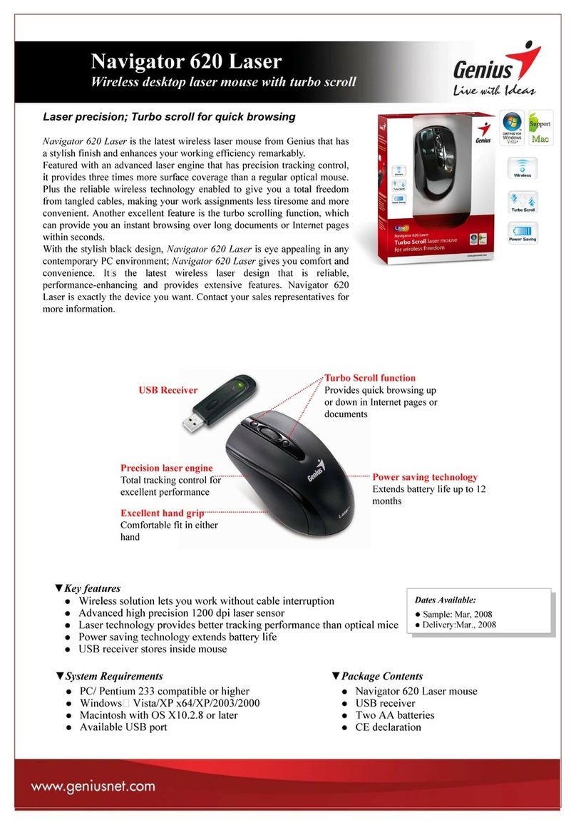 Genius NAVIGATOR 620 User manual Genius NAVIGATOR 620 User manual