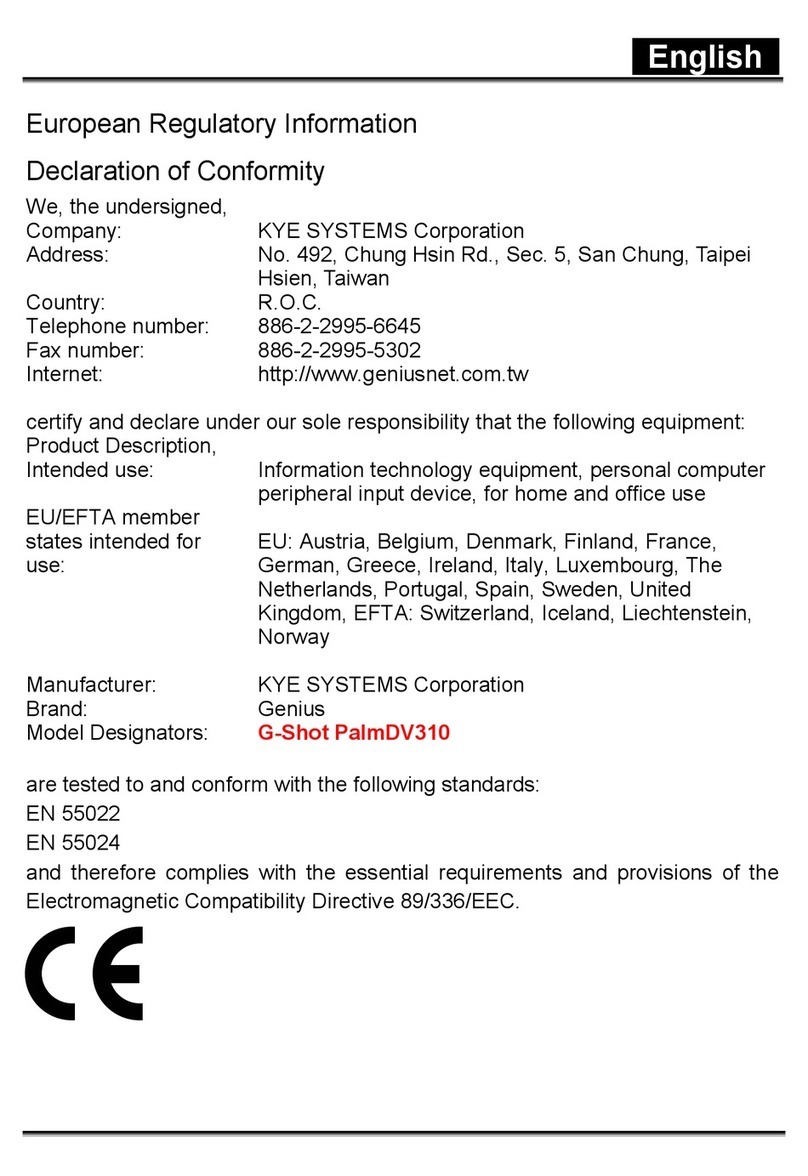 Genius PALM DV310 manual