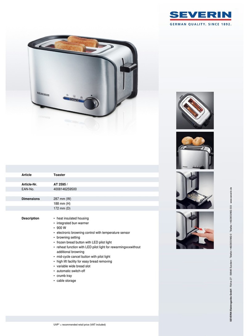 SEVERIN AT 2595 - Dimensions