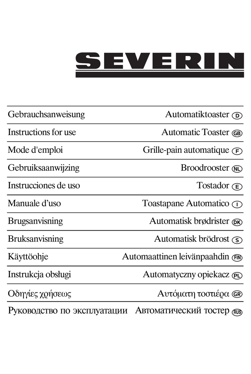 SEVERIN AT 2518 - GRILLE-TOUS-PAINS Instructions for use