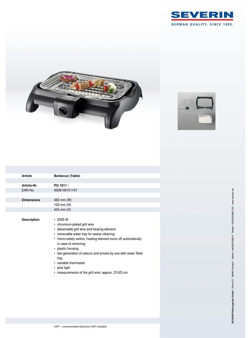 SEVERIN PG 1511 Dimensions