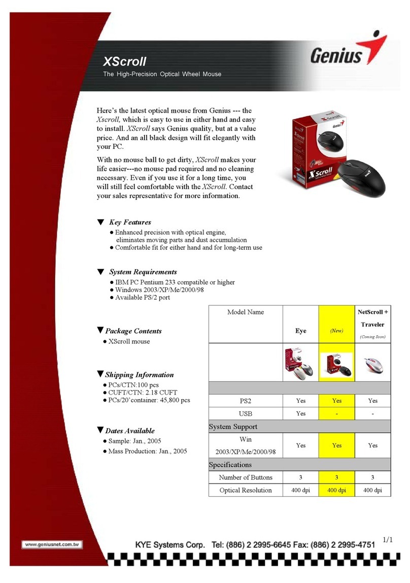 Genius XSCROLL User manual Genius XSCROLL User manual