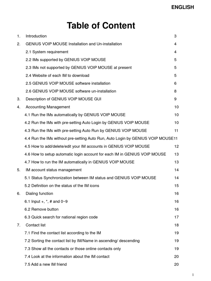 Genius VOIP MOUSE Reference manual