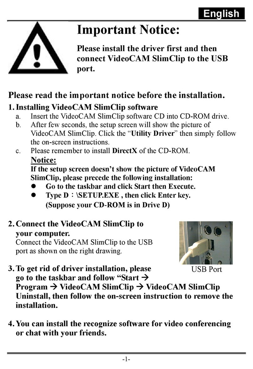 Genius VIDEOCAM SLIMCLIP Installation