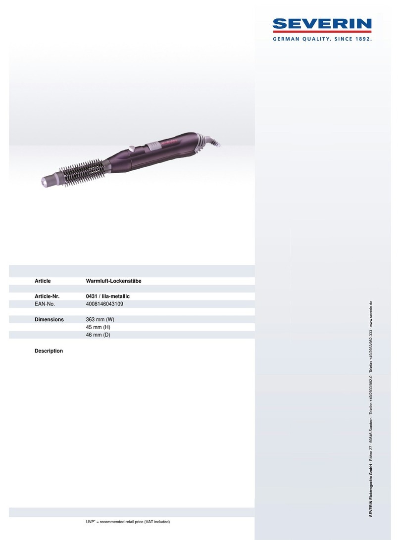 SEVERIN AIR STYLER REVOLVING 0431 User guide SEVERIN AIR STYLER REVOLVING 0431 User guide