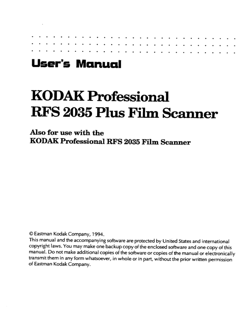 Kodak RFS2035 PLUS FILM SCANNER User manual
