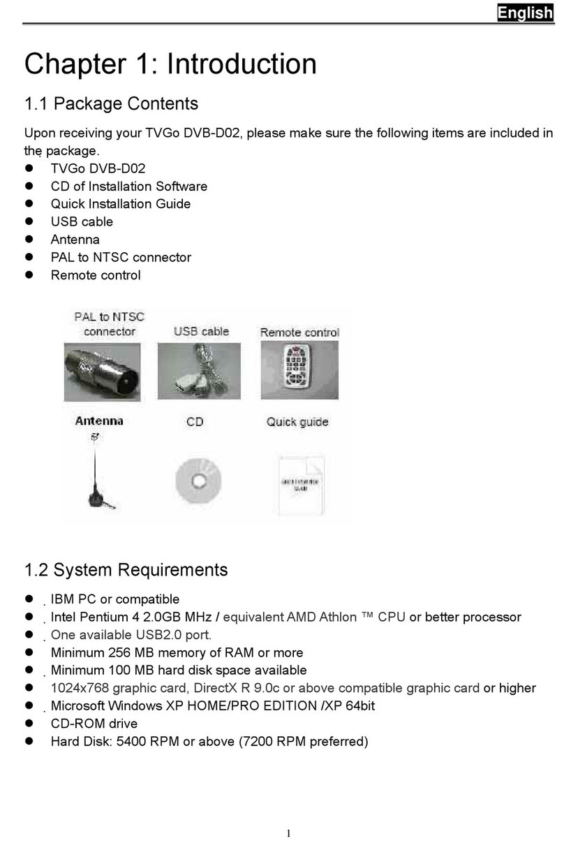 Genius TVGo DVB-D02 User manual Genius TVGo DVB-D02 User manual