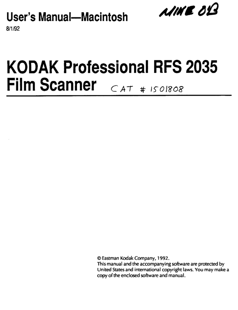 Kodak RFS 2035 FILM SCANNER User manual