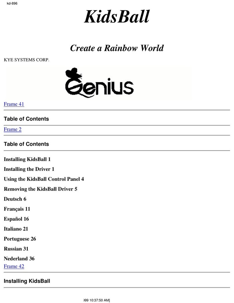 Genius KIDSBALL User manual