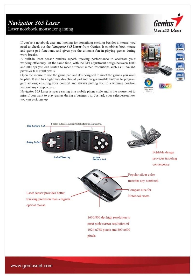Genius NAVIGATOR 365 LASER User manual