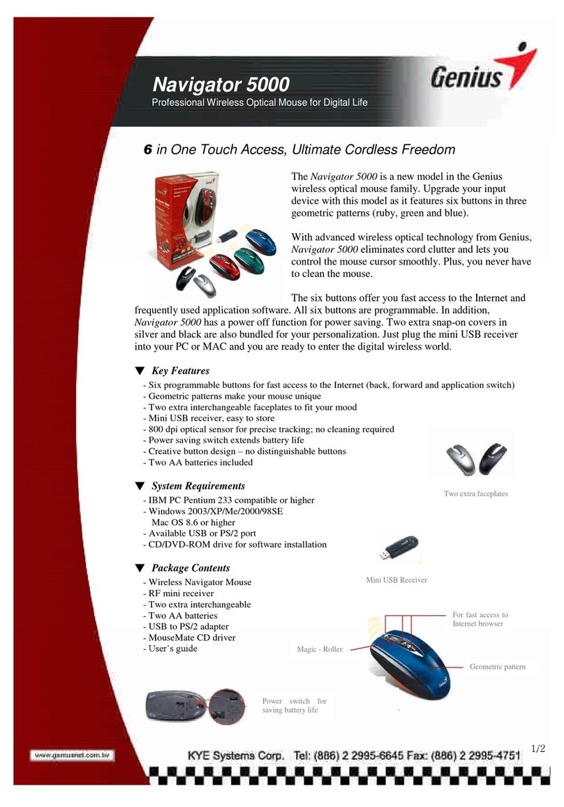 Genius NAVIGATOR 5000 User manual