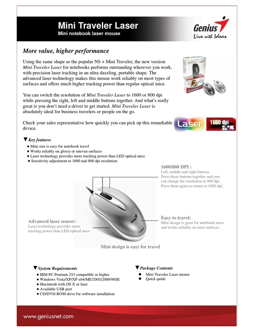 Genius MINI TRAVELER LASER User manual