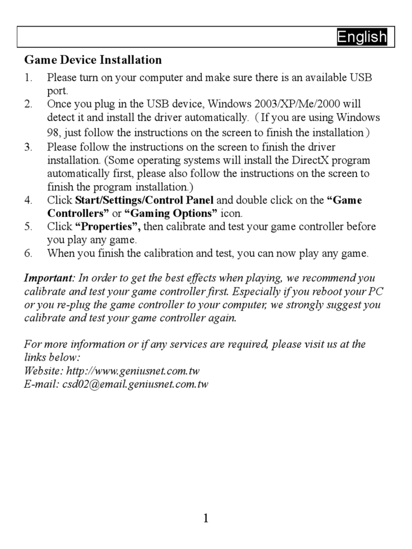Genius MINI GAME PAD manual