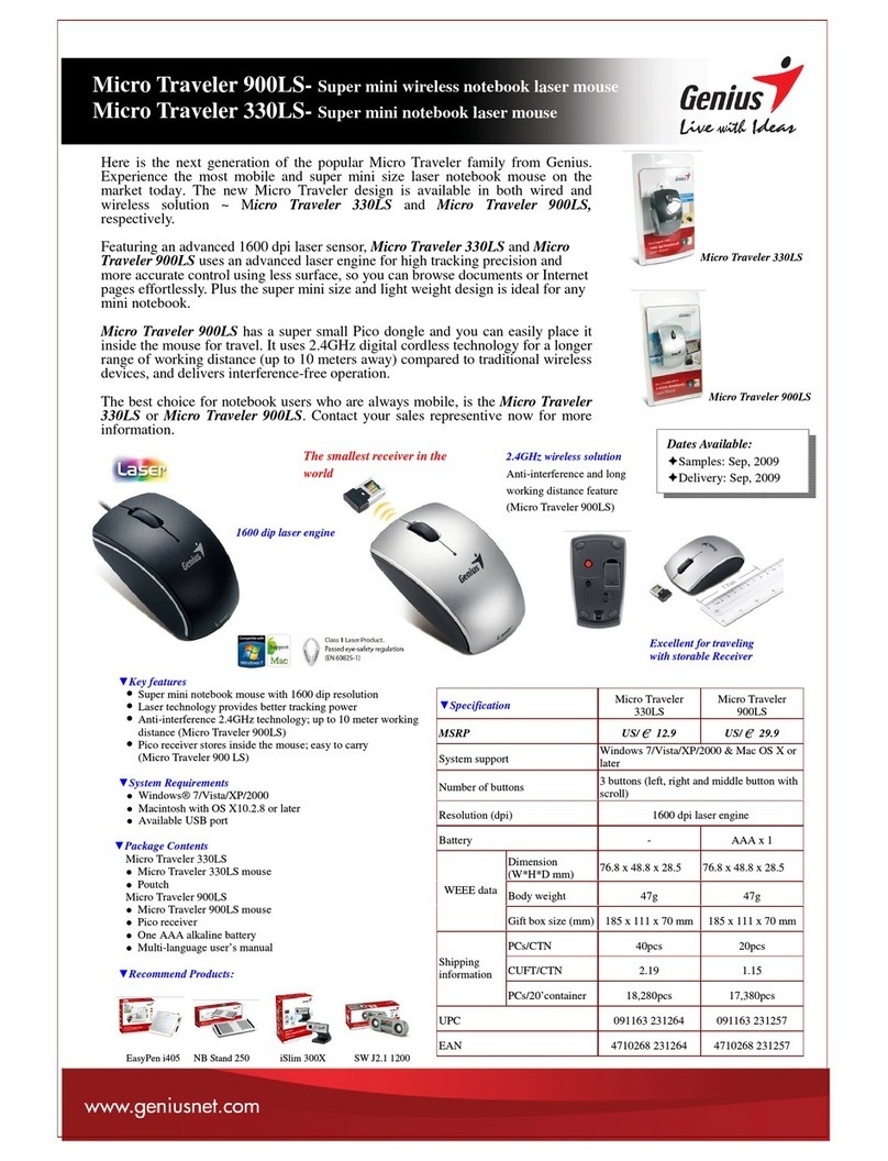 Genius MICRO TRAVELER 330LS User manual Genius MICRO TRAVELER 330LS User manual