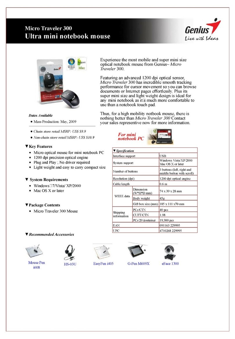 Genius MICRO TRAVELER 300 User manual