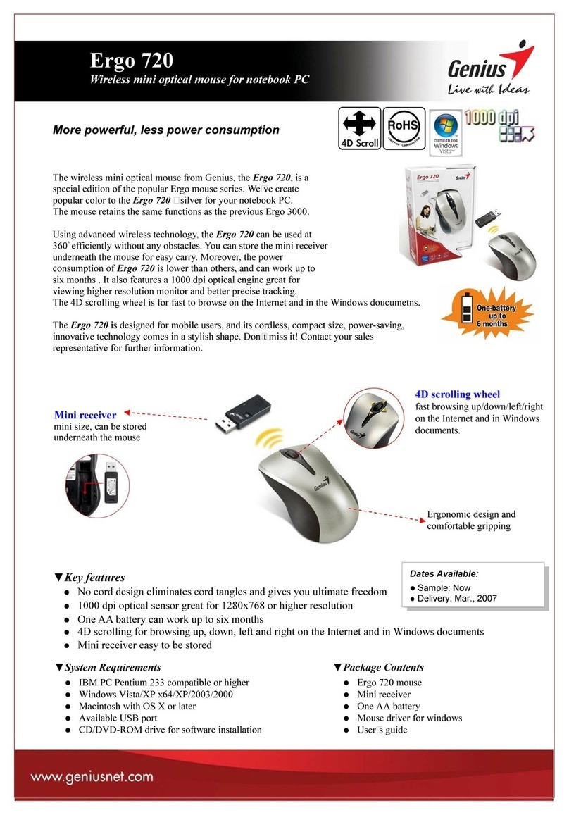 Genius ERGO 720 datasheet