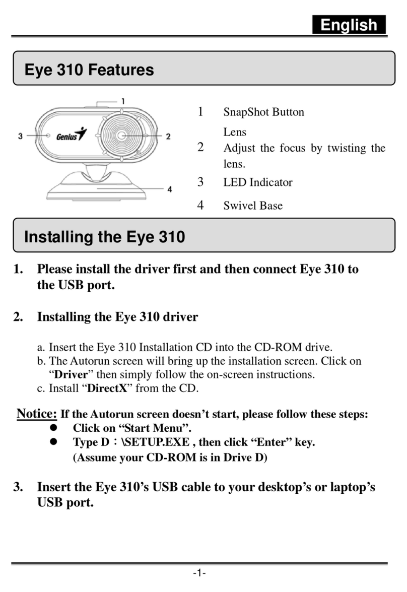 Genius EYE 310 manual