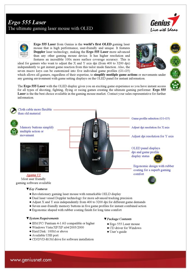Genius ERGO 555 LASER User manual Genius ERGO 555 LASER User manual