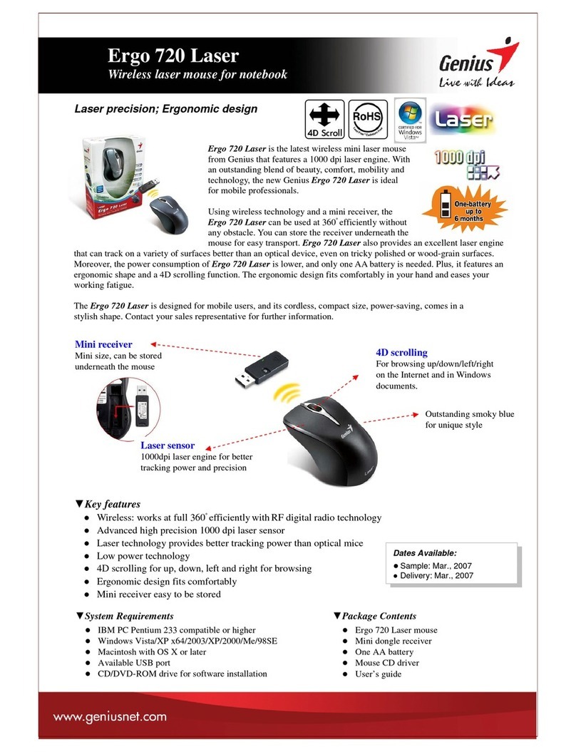 Genius ERGO 720 LASER User manual