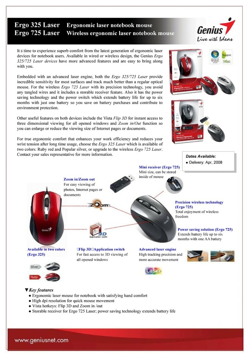 Genius ERGO 325 LASER datasheet