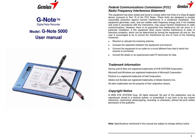 Genius G-NOTE 5000 user manual