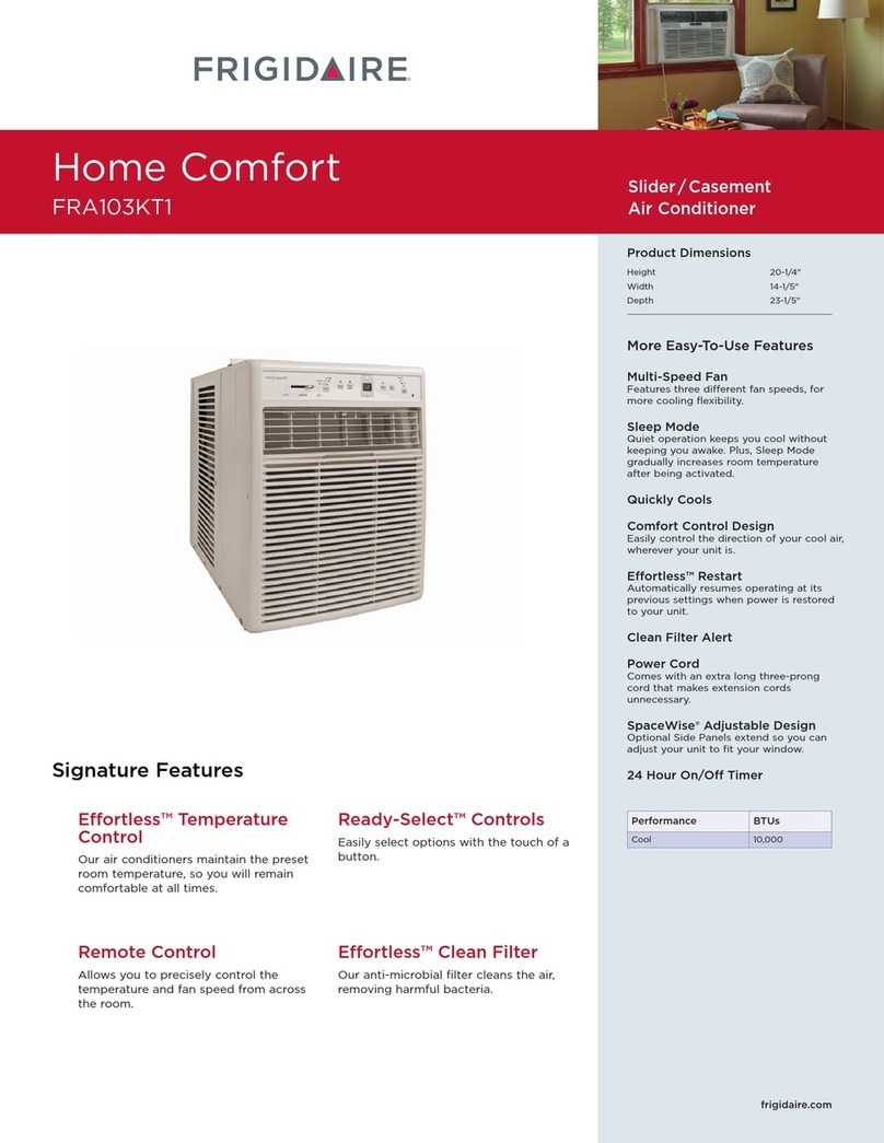Frigidaire FRA103KT1 User manual Frigidaire FRA103KT1 User manual