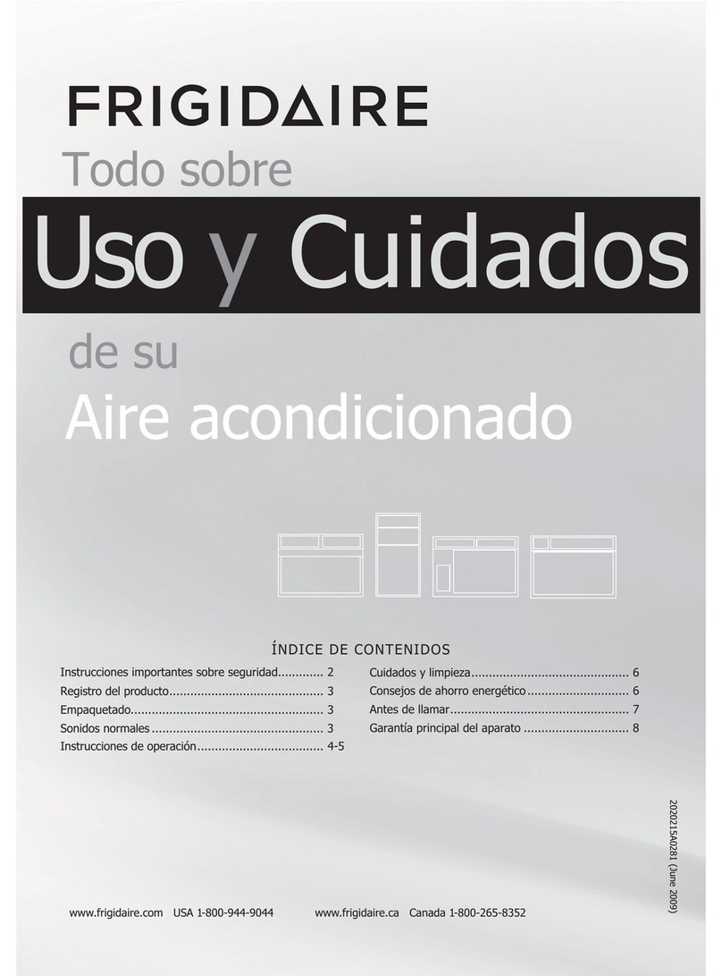 Frigidaire FRA102BT1 User manual Frigidaire FRA102BT1 User manual