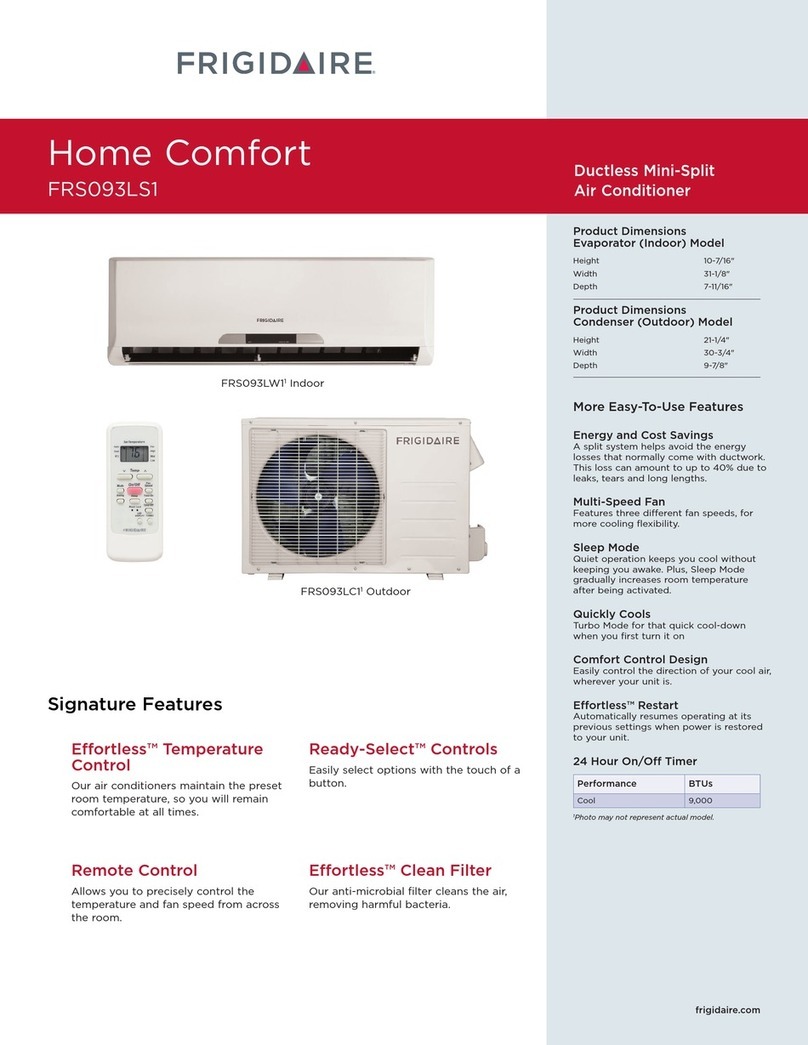 Frigidaire FRS093LS1 Installation instructions