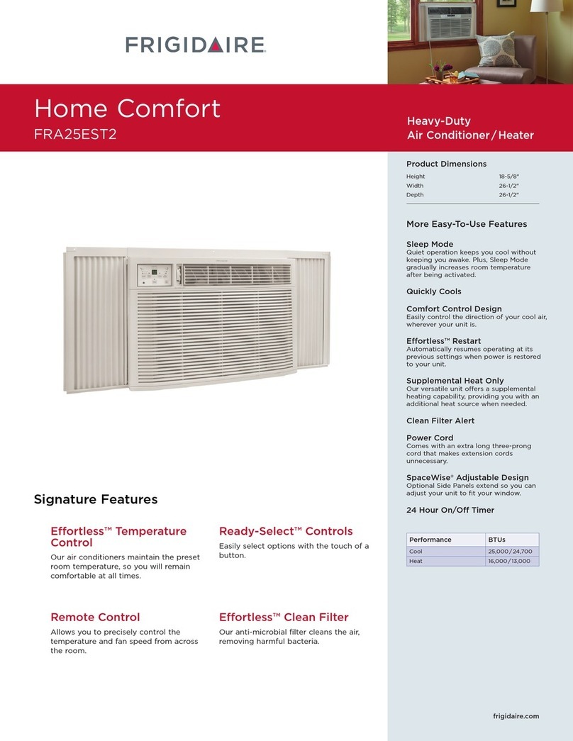 Frigidaire FRA25EST2 Installation instructions