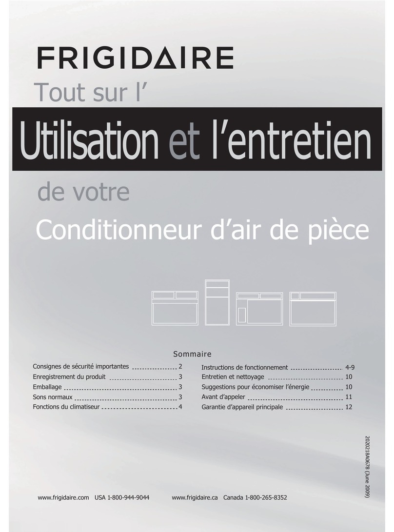 Frigidaire FRA156MT1 User manual Frigidaire FRA156MT1 User manual