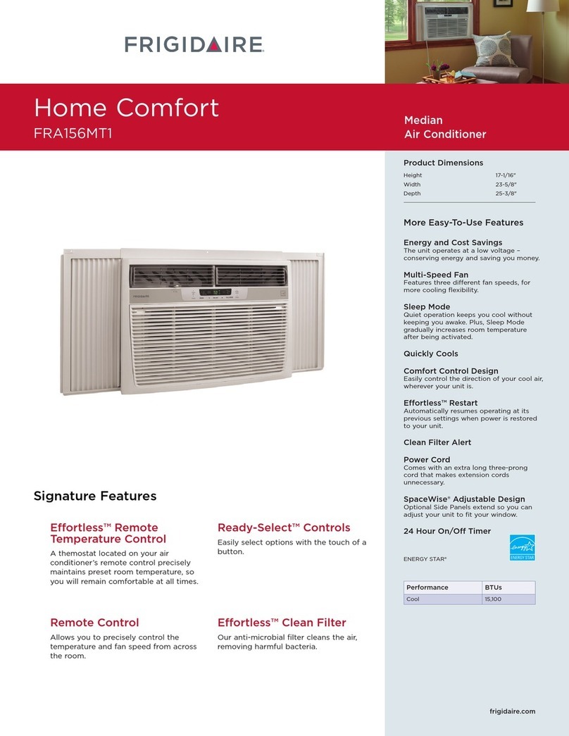 Frigidaire FRA156MT1 Product specifications