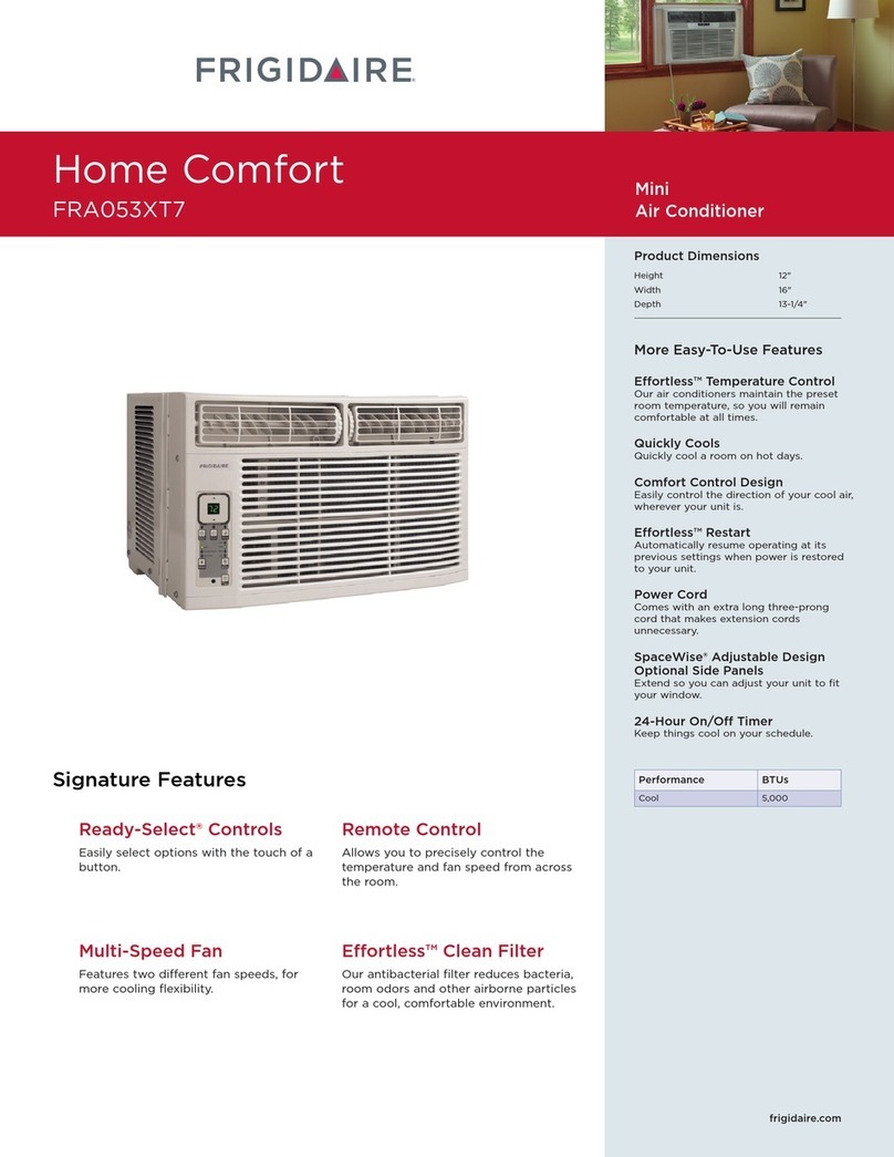 Frigidaire FRA053XT7 Installation instructions
