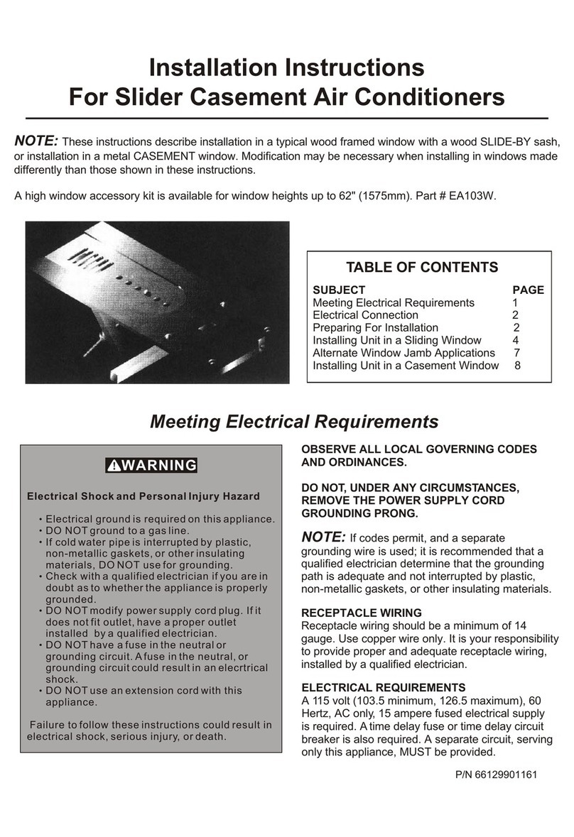 Frigidaire FAK104R1V 10,000 User manual