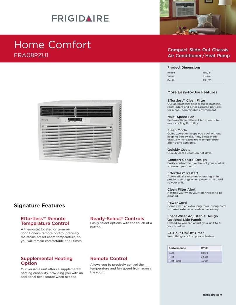 Frigidaire Home ComfortFRA08PZU1 Installation instructions