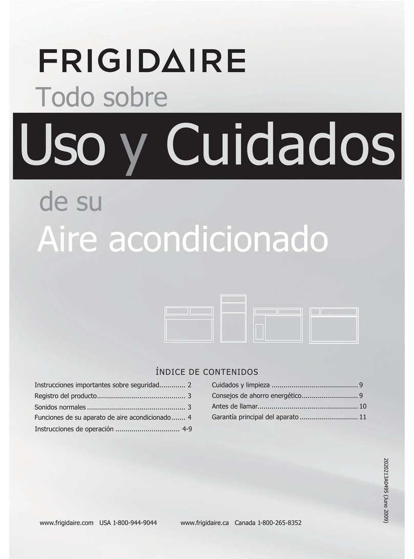 Frigidaire Home ComfortFRA086HT1 User manual Frigidaire Home ComfortFRA086HT1 User manual