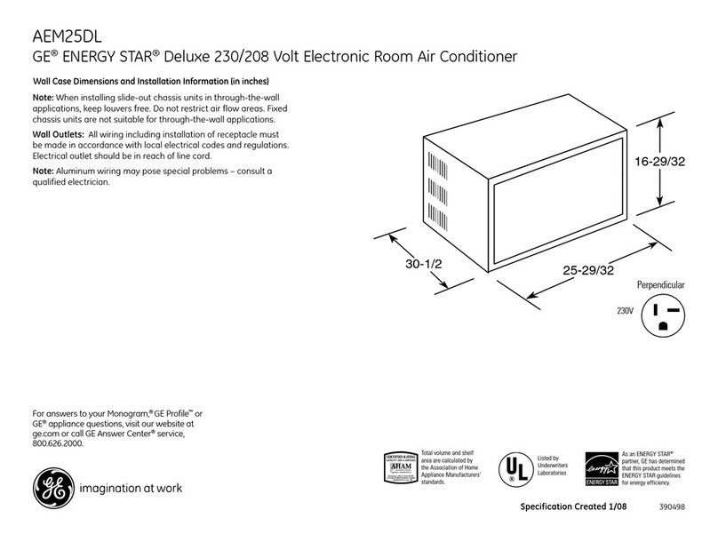 GE AEM25DL User instructions