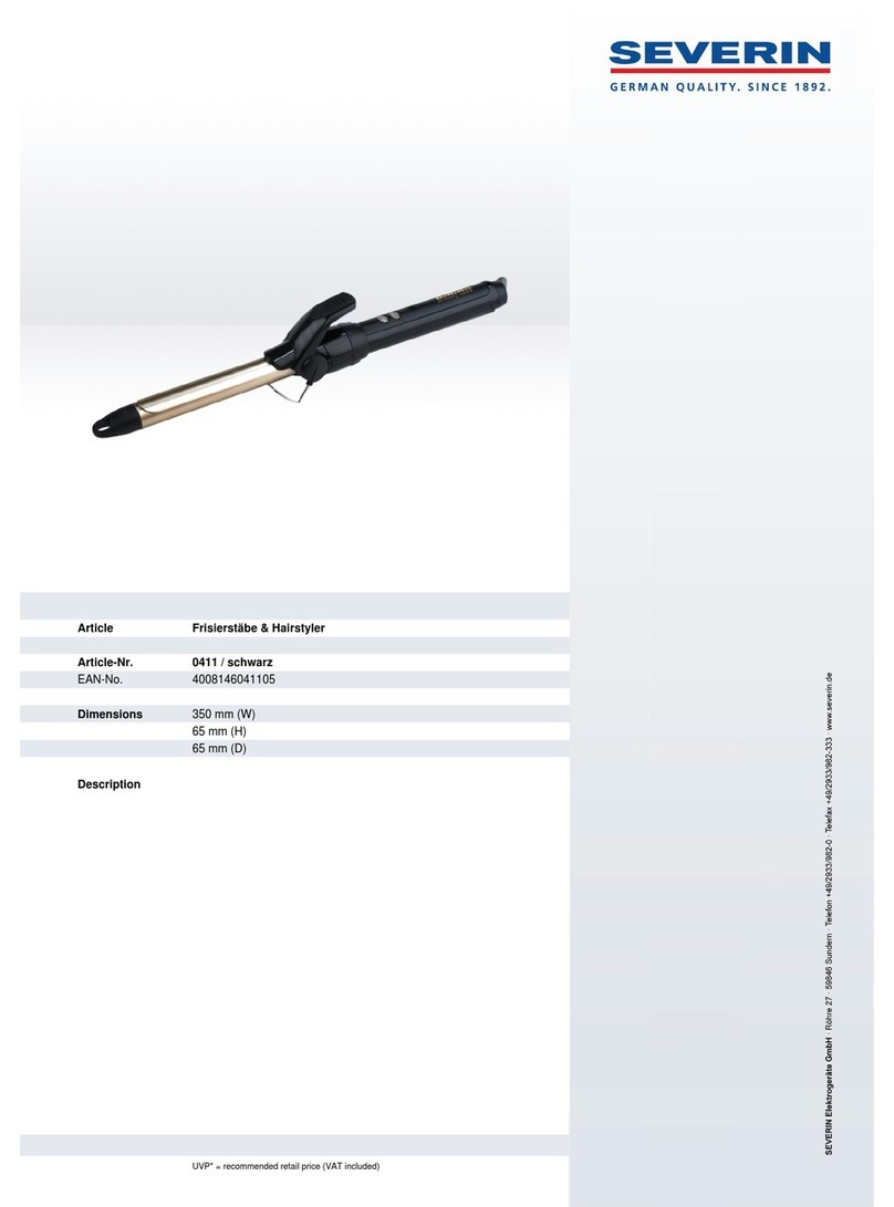 SEVERIN CURLING IRON 0411 User guide SEVERIN CURLING IRON 0411 User guide