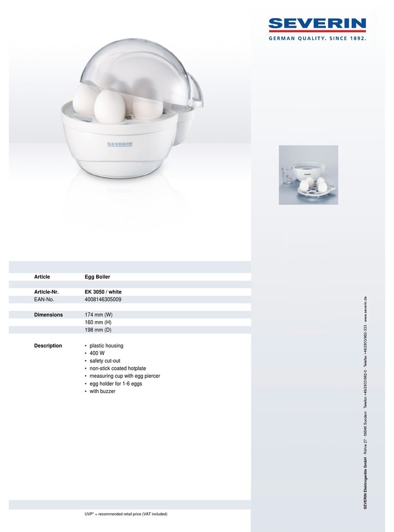 SEVERIN EGG BOILER - User guide