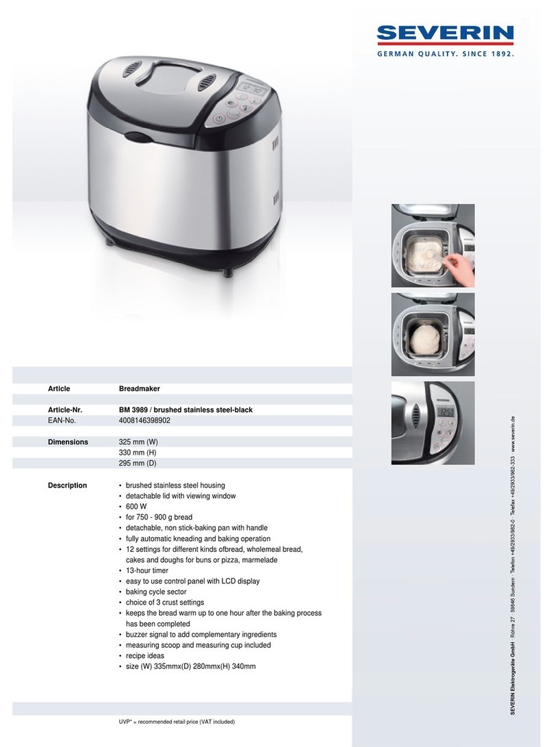 SEVERIN BM 3989 User manual